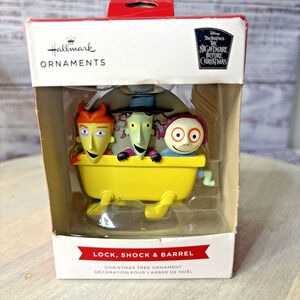 Hallmark Nightmare Before Christmas Lock Shock Barrel Tub Ornament Disney